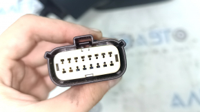 Зеркало боковое левое в сборе Ford Fusion mk5 17-20 5 пинов, BSM, подогрев, серебро, царапины на стекле, потерто