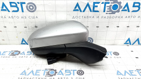 Зеркало боковое правое в сборе Ford Fusion mk5 19-20 5 пинов, BSM, подогрев, серебро, треснут корпус