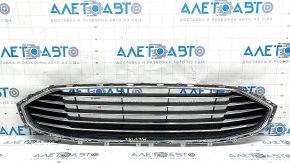 Решетка радиатора grill в сборе с обрамлением Ford Fusion mk5 19-20 хром, песок, сломано крепление
