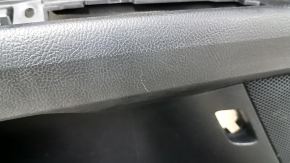 Ornamente ușă față stânga Ford Fusion mk5 17-20 negru cu inserție gri, stofă, cotiera piele, ornament gri, zgârieturi