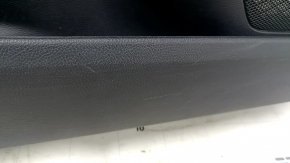 Ornamente ușă față stânga Ford Fusion mk5 17-20 negru cu inserție gri, stofă, cotiera piele, ornament gri, zgârieturi