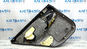 Placă uși spate dreapta Toyota Camry v40 gri, cotiera piele gri, inserție din lemn, plastic alb, zgârieturi, necesită curățare, piele crăpată