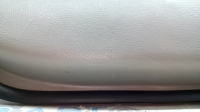 Обшивка двери карточка задняя левая Toyota Camry v40 серая, подлокотник серая кожа, вставка под дерево, побелел пластик, царапины, под чистку