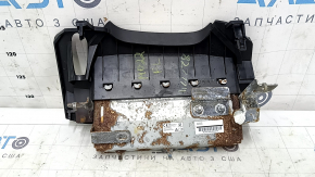 Подушка безопасности airbag коленная водительская левая Mitsubishi Outlander 22-26 черная, ржавый пиропатрон, ржавый корпус