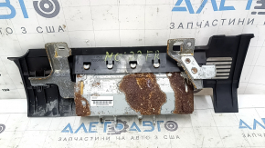 Подушка безопасности airbag коленная пасажирская правая Mitsubishi Outlander 22-26 черная, ржавый пиропатрон, ржавый корпус