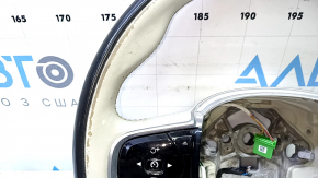 Volan gol Volvo XC90 16-22 piele gri, cu nasturi, incalzit, fara petale, zgarieturi, uzat, curatat uscat