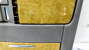 Подстаканник Toyota Camry v40 под светлое дерево, серая накладка, сломано крепление