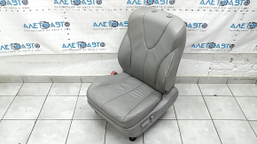 Водительское сидение Toyota Camry v40 07-09 с airbag, кожа серое, электро, подогрев, без подголовника, потрескано, под химчистку, примято, побелел пластик, царапины