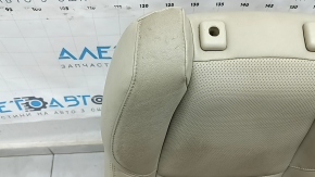 Водительское сидение Mazda CX-9 16-17 без airbag, электрическое, подогрев, кожа бежевая перфорация, без подголовника, примято, потрескано, под химчистку