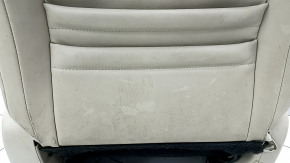 Водительское сидение Mazda CX-9 16-17 без airbag, электрическое, подогрев, кожа бежевая перфорация, без подголовника, примято, потрескано, под химчистку