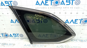 Форточка глухое стекло задняя левая Mazda CX-9 16-23 хром царапины на хроме, царапины на уплотнителе