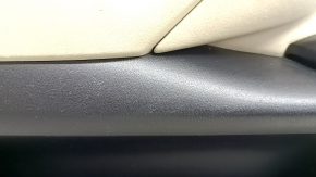 Обшивка двери карточка передняя левая Mazda CX-9 16-19 кожа черная с бежевой вставкой кожа, подлокотник кожа, серый молдинг, с ручкой, BOSE, вмятины, царапины
