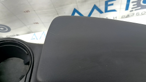 Cotieră Mazda CX-9 16-23 din piele, neagră, cu suporturi pentru pahare
