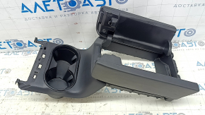 Cotieră Mazda CX-9 16-23 din piele, neagră, cu suporturi pentru pahare