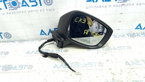 Зеркало боковое правое в сборе Mazda CX-9 16-17 7 пинов, BSM, поворотник, белое