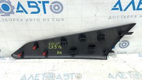 Накладка центральной консоли верхняя правая Mazda CX-9 16-23 черная, царапины