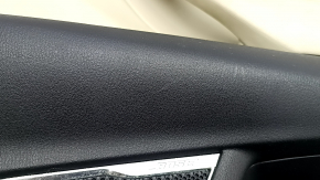Ornamente ușă spate dreapta Mazda CX-9 16-19 piele neagră cu inserții bej, cotiera piele, bandaj gri, cu mâner, BOSE, zgârieturi