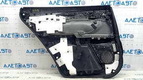 Ornamente ușă spate dreapta Mazda CX-9 16-19 piele neagră cu inserții bej, cotiera piele, bandaj gri, cu mâner, BOSE, zgârieturi
