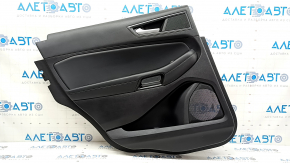 Обшивка двери карточка задняя левая Ford Edge 19-24 черная, SE, вставка кожа черная, подлокотник кожа черная, у управлением стеклоподъемника, с ручкой