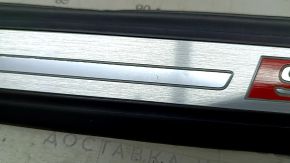 Ornamente prag ușă față dreapta Audi Q5 80A 18-24 negru cu crom și iluminare din spate, S-Line