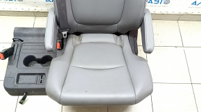 Задний ряд сидений 2 ряд левый Toyota Sienna 21-22 с airbag, кожа серая под 8 мест, под чистку, с ремнем, с подголовником