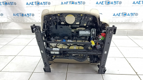 Водительское сидение Audi Q5 80A 21-24 с airbag, электрическое, подогрев, кожа бежевая, Standard, вмятины, царапины, под чистку