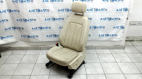 Водительское сидение Audi Q5 80A 21-24 с airbag, электрическое, подогрев, кожа бежевая, Standard, вмятины, царапины, под чистку