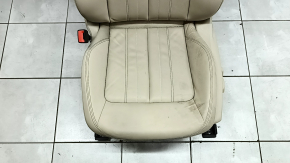 Водительское сидение Audi Q5 80A 21-24 с airbag, электрическое, подогрев, кожа бежевая, Standard, вмятины, царапины, под чистку