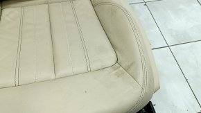 Водительское сидение Audi Q5 80A 21-24 с airbag, электрическое, подогрев, кожа бежевая, Standard, вмятины, царапины, под чистку