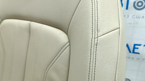Водительское сидение Audi Q5 80A 21-24 с airbag, электрическое, подогрев, кожа бежевая, Standard, вмятины, царапины, под чистку