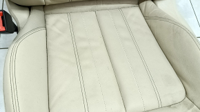 Водительское сидение Audi Q5 80A 21-24 с airbag, электрическое, подогрев, кожа бежевая, Standard, вмятины, царапины, под чистку