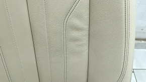 Водительское сидение Audi Q5 80A 21-24 с airbag, электрическое, подогрев, кожа бежевая, Standard, вмятины, царапины, под чистку