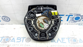 Подушка безопасности airbag в руль водительская BMW 3 G20 21-26 черная, plug-in, ржавый пиропатрон, царапины на эмблеме