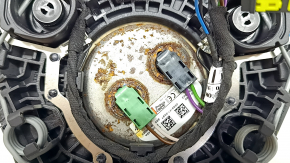 Подушка безопасности airbag в руль водительская BMW 3 G20 21-26 черная, plug-in, ржавый пиропатрон, царапины на эмблеме