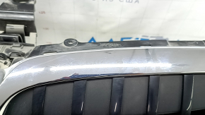 Решетка радиатора grill в сборе BMW 3 G20 19-22 с жалюзи, хром, без камеры, песок