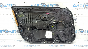 Обшивка двери карточка передняя правая BMW 3 G20 21-26 черная, кожа коричневая COGNAC без строчки, с ручкой и накладкой хром, подлокотник и вставка кожа коричневая COGNAC, с подсветкой, вмятина, коррз