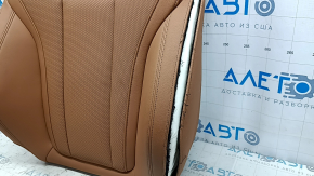 Спинка водительского сиденья BMW 3 G20 22-26 искусственная кожа коричневая COGNAC, перфорация, с подогревом, стрельнувшая, контакт с водой