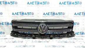 Grilă radiator VW Tiguan 12-18, rest cu insignă, nisip