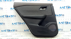 Ornamente ușă spate stânga Nissan Rogue 23-23 S fabricație SUA, neagră, fără cortină, cu inserție gri din stofă, cotiera din piele, plafon maro