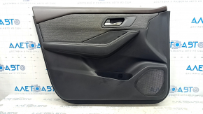 Ornamente ușă față stânga Nissan Rogue 23-23 S fabricație SUA, neagră cu inserții din stofă gri, cotiera din piele, plafon maro, curățabil chimic
