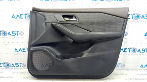 Placă uși față dreapta Nissan Rogue 23-23 S fabricație SUA neagră cu inserție gri din material textil, cotiera din piele, plafon maro, zgârieturi, urme de zgârieturi
