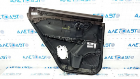 Ornamente ușă spate dreapta Nissan Rogue 21-23 fabricație SUA, neagră, fără cortină, cu inserție gri din stofă, cotiera din piele, plafon maro