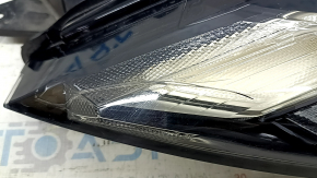 Поворотник ДХО левый Nissan Rogue 21-26 галоген + LED us built, треснуто стекло, песок