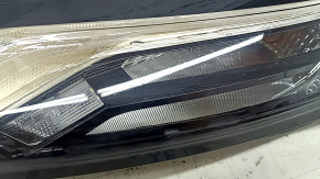 Поворотник ДХО левый Nissan Rogue 21-26 галоген + LED us built, треснуто стекло, песок