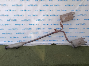 Выпускная трасса средняя часть Toyota Camry v40 3.5 с бочками, примята, ржавая