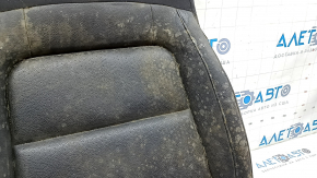 Обшивка подушки пассажирского сидения VW Tiguan 09-17 кожа черная, с подогревом, под химчистку