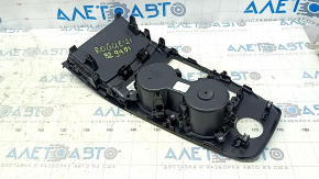 Накладка центральной консоли подстаканник Nissan Rogue 21-26 AWD, черный глянец, царапины