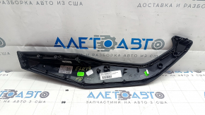 Подлокотник обшивки двери передней правой Audi E-Tron 19-23 кожа темно-серая, серая строчка, порез