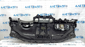 Торпедо передняя панель с AIRBAG Porsche Macan 15-18 кожа серая achatgrau, с накладками, потерт