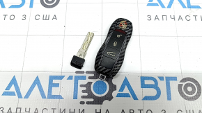 Ключ Porsche Macan 15-22 4 кнопки, под карбон, полезла краска, тычки
